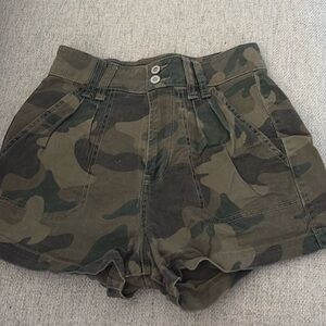 Hollister camo jean shorts